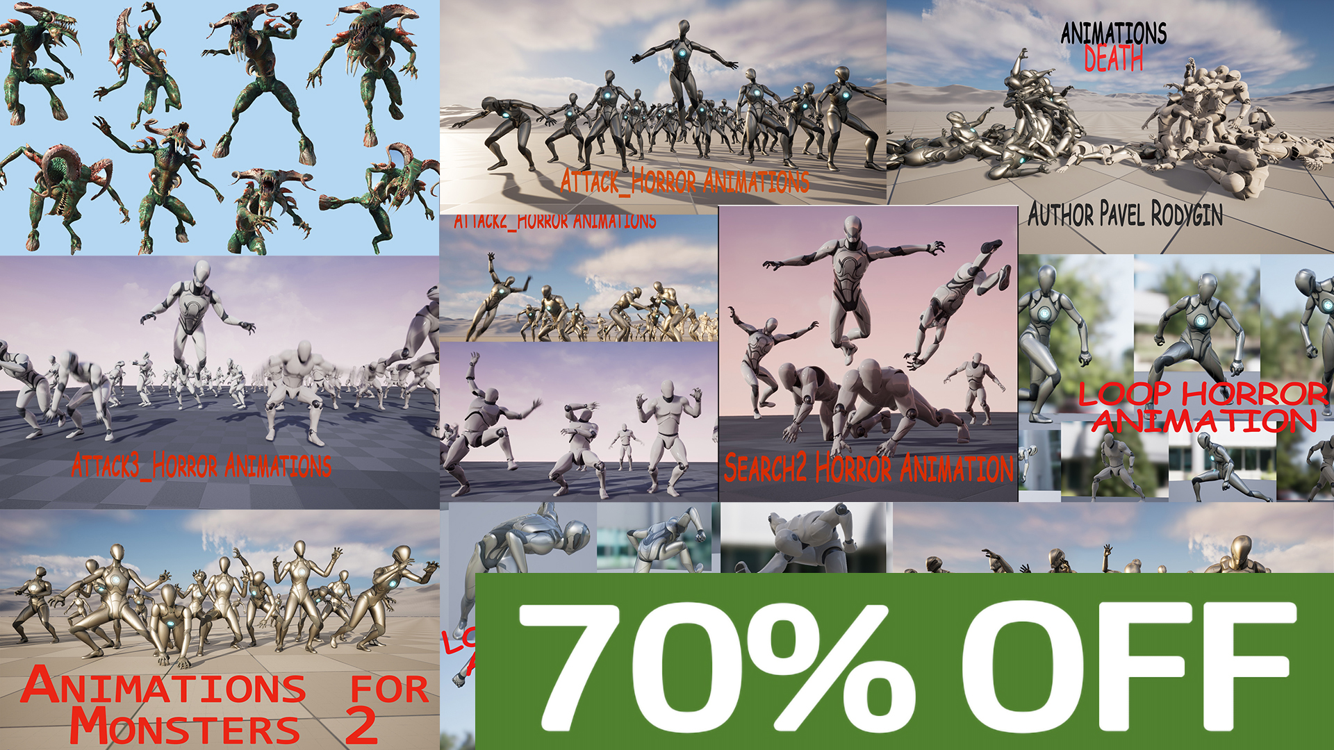Hyper Pack HORROR Animations (12 packs) | Fab