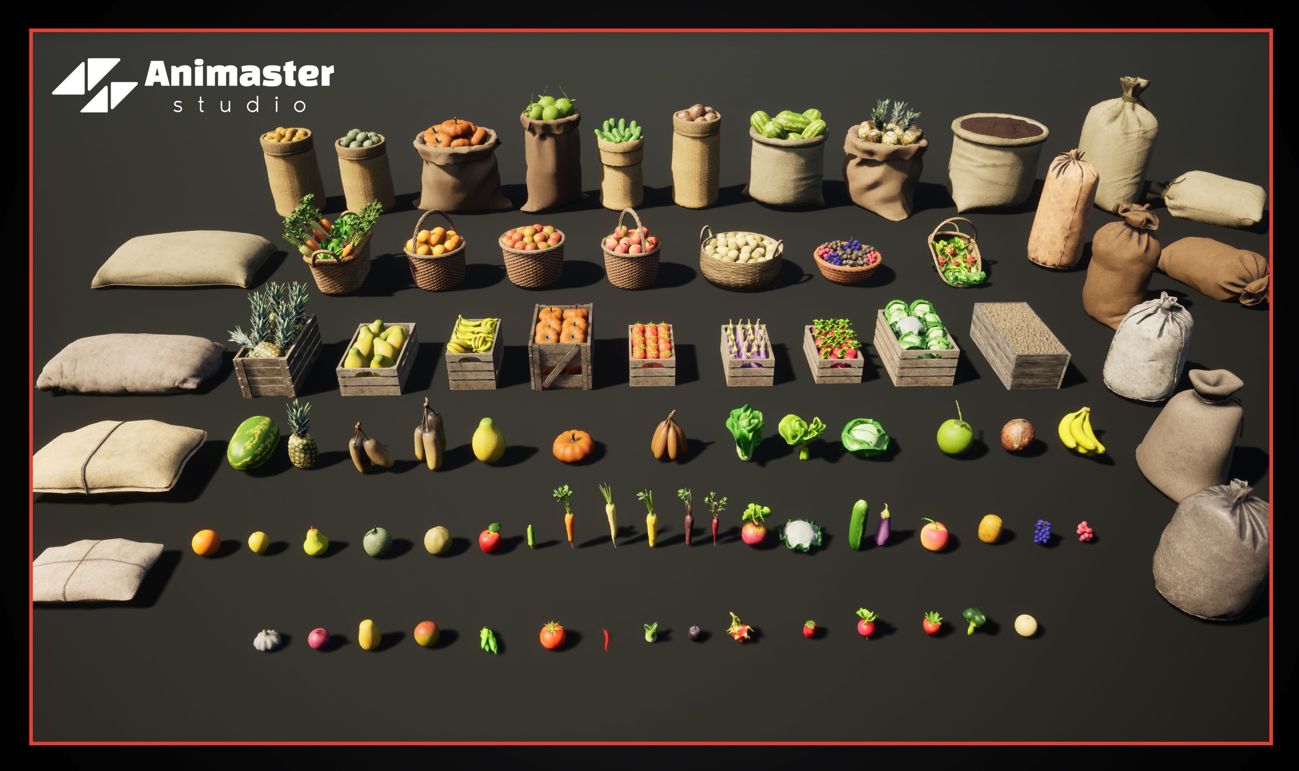 Media 1 for listing Medieval Market Food Prop Pack