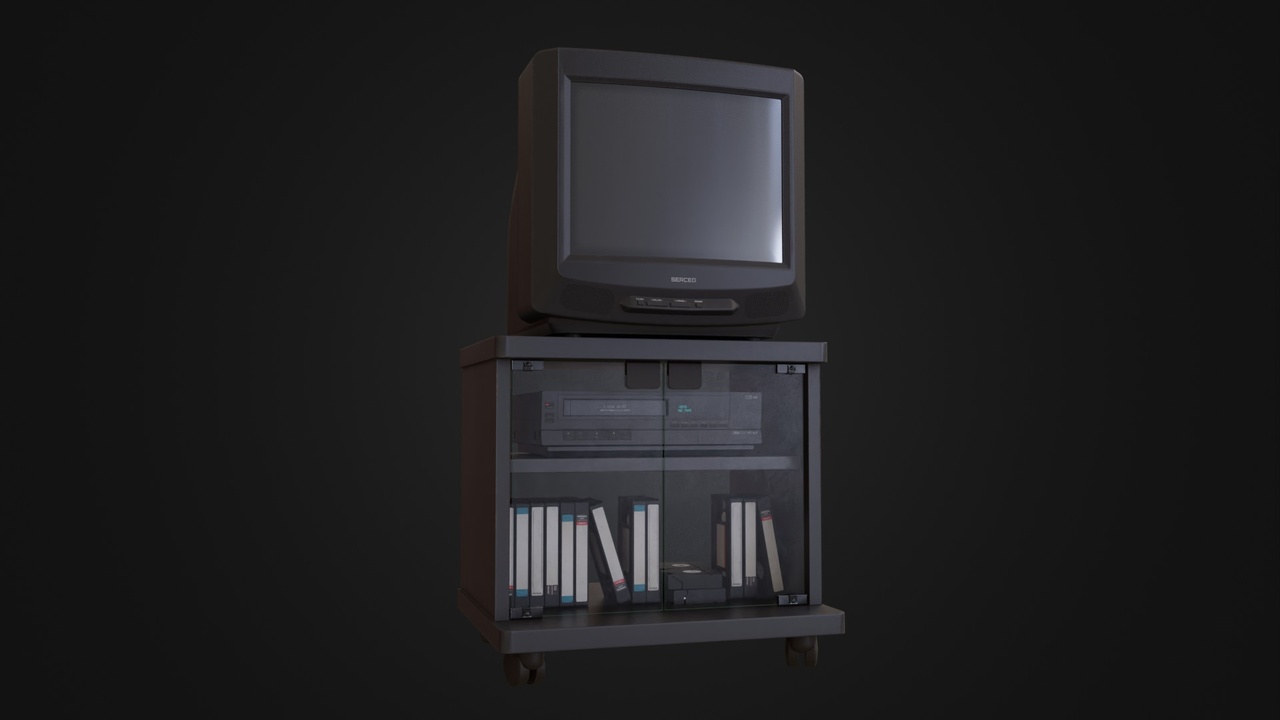 出品CRT Television with TV Stand VCR and VHS Tapesのメディア1