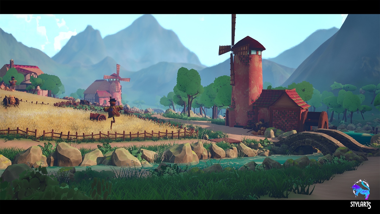 Stylized Windmill Valley - UE5 ( Stylized , Valley , Windmill , Stylized )