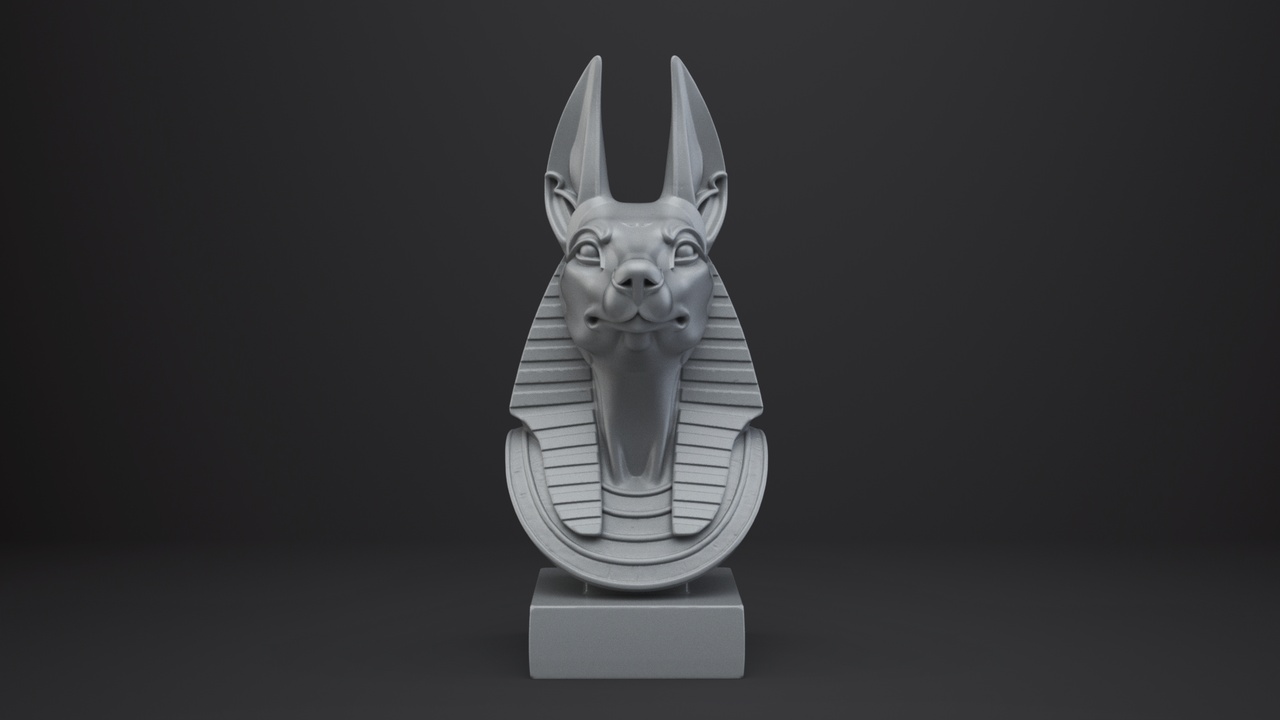 Media 1 for listing Anubis Bust - Animal Figurine