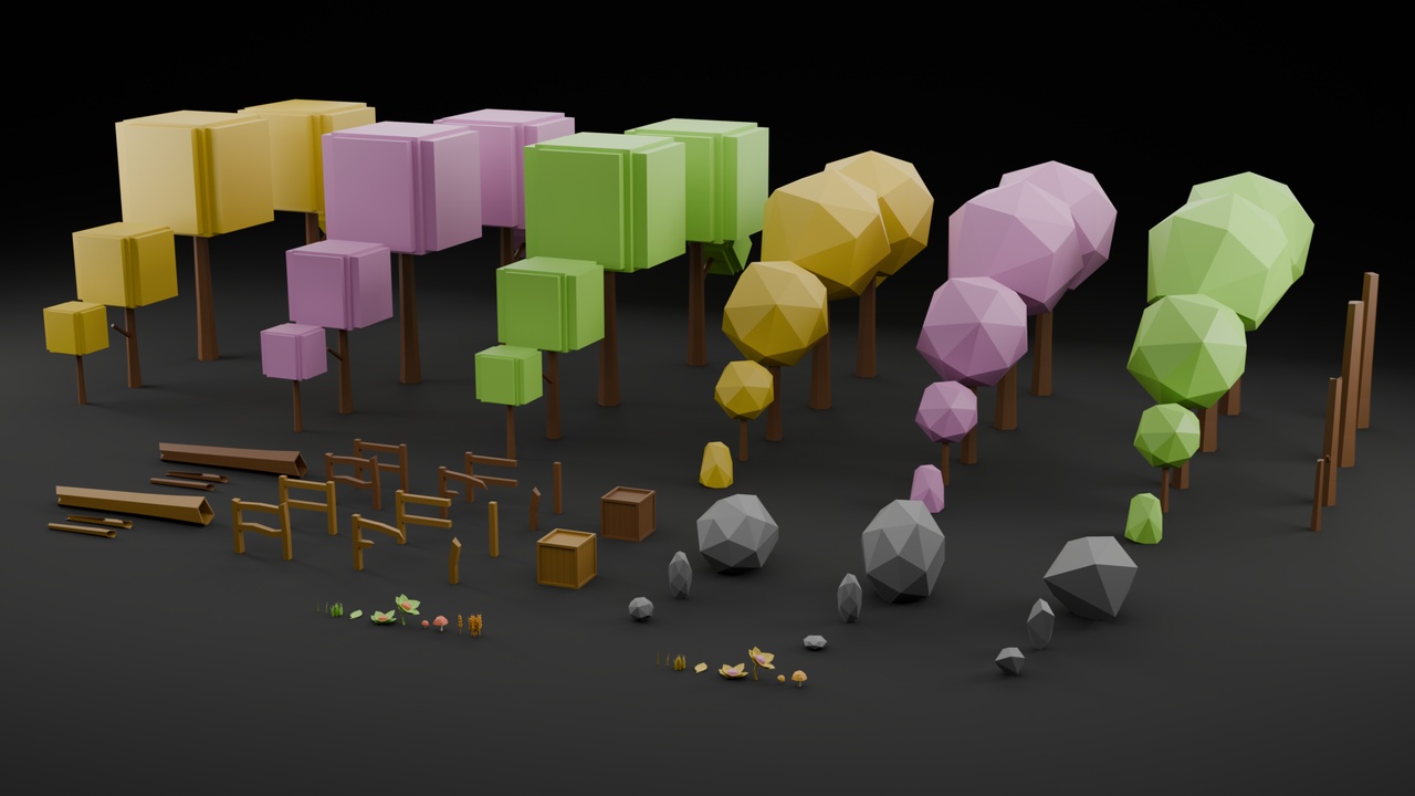 Media 1 for listing Low Poly Nature Pack