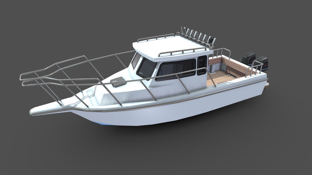 Media 1 for listing Small Fishing Boat Low-poly PBR