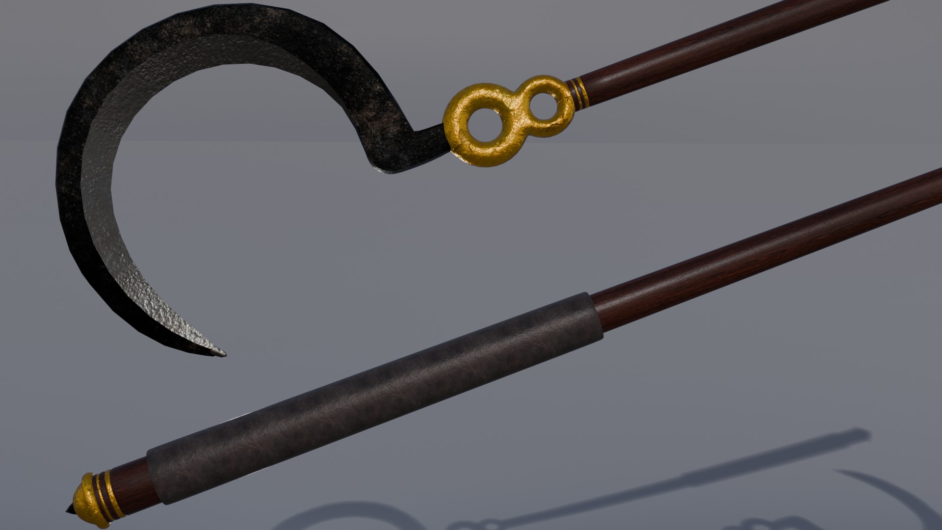 Stylized Hook Blade Polearm (Sickle Weapon) – Fantasy Medieval Weapon | Fab