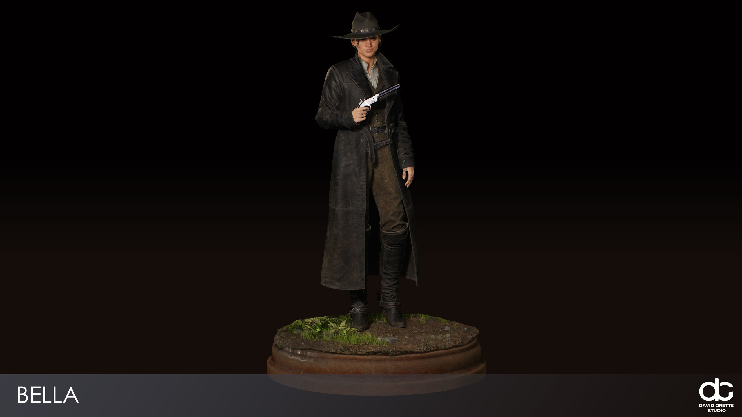 Media 1 for listing Western Character Bella- Adventure Survival Shooter Cowboy Wild West Woman