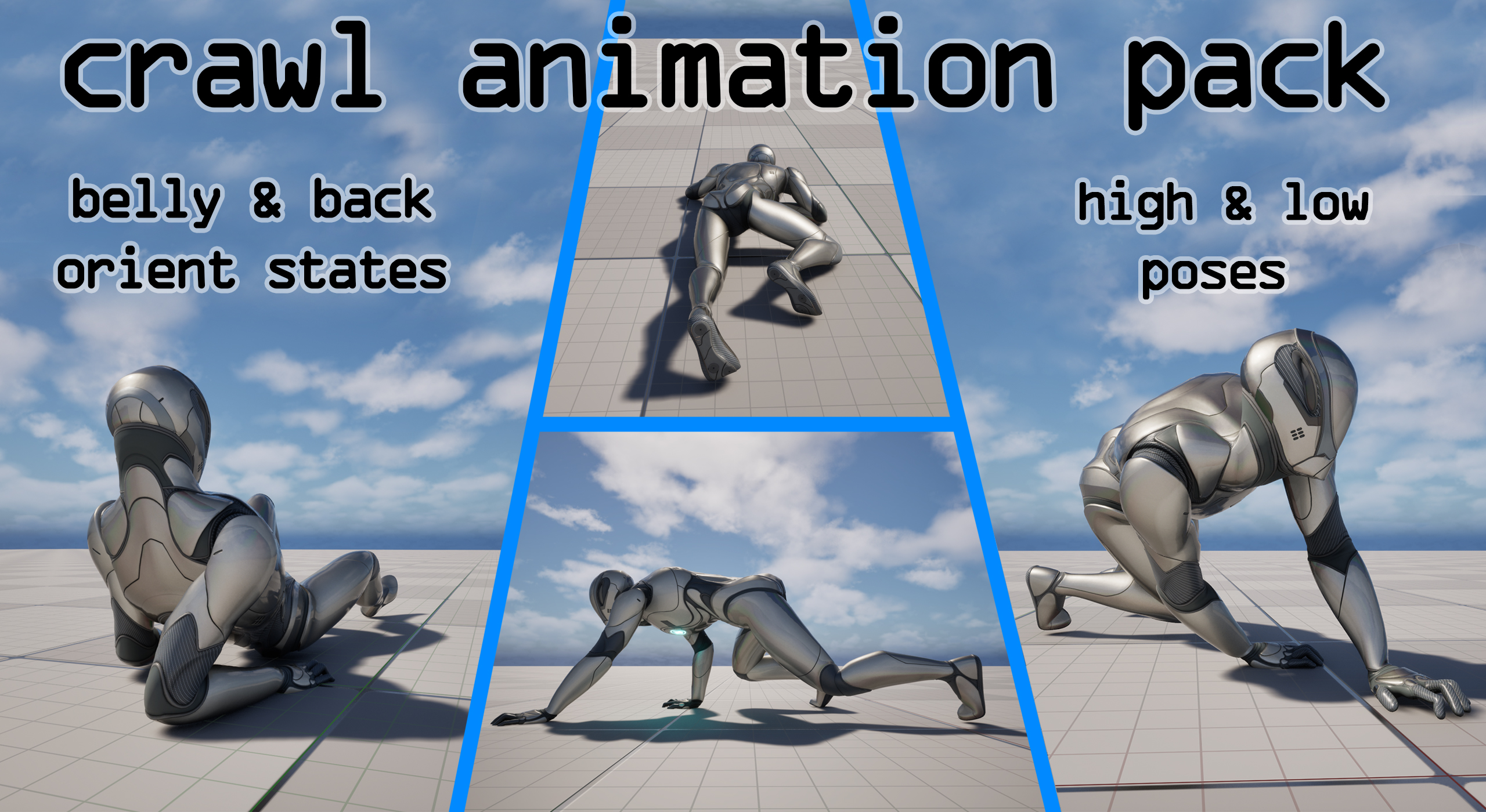 [Motion Matrix] prone/crawl animation pack | Fab