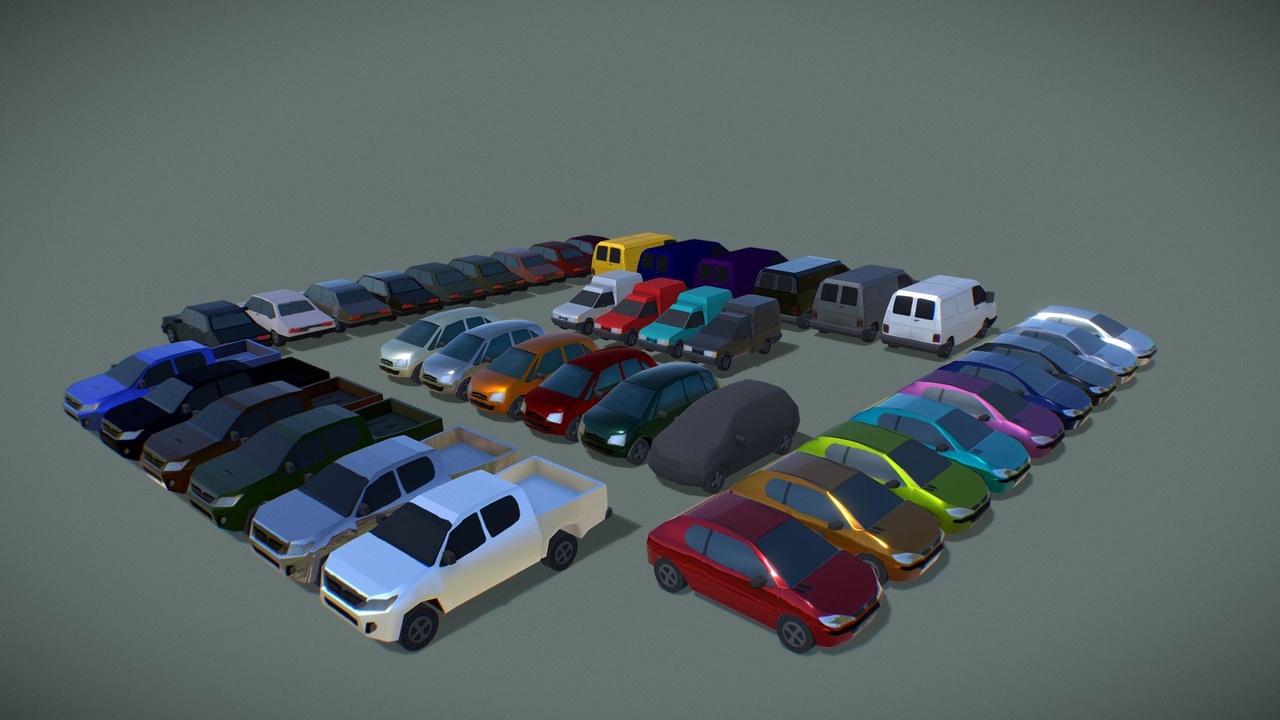 Media 1 for listing Low Poly cars pack