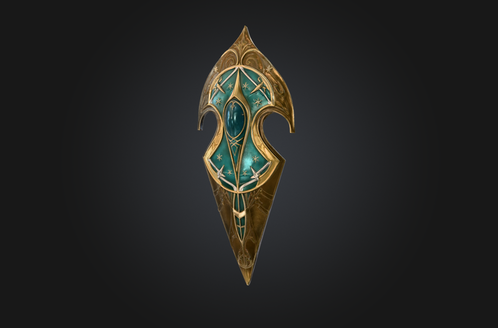 Small Magic Shield Ornate Elven Shield – Fantasy Magic Shield | Fab