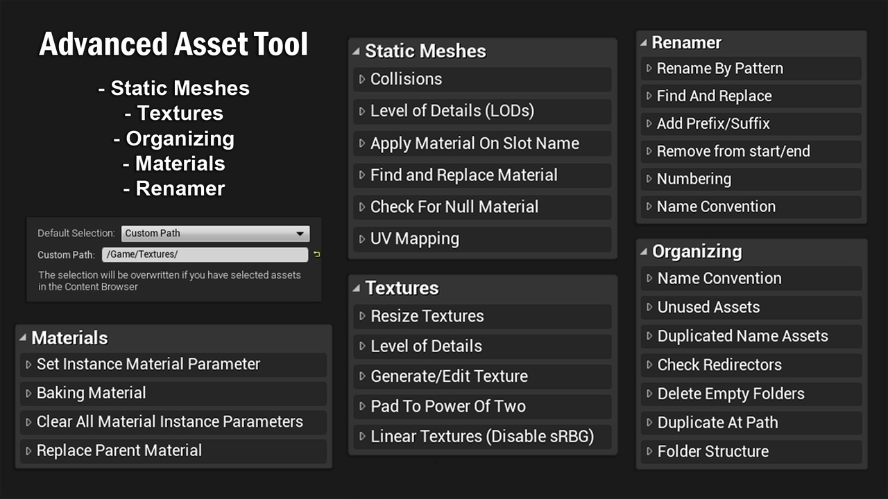 Media 1 for listing Advanced Assets Tool