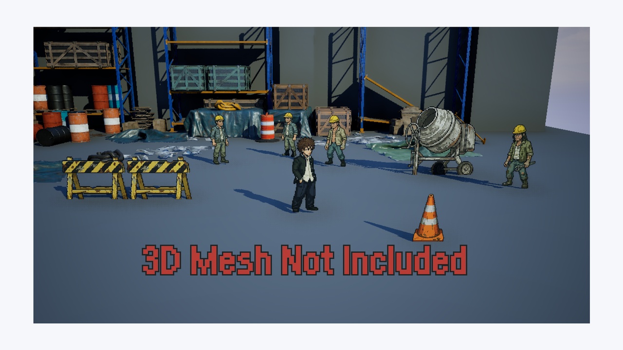 Media 1 for listing 2.5D Beat Em Up Expansion: Construction Pack Vol. 1