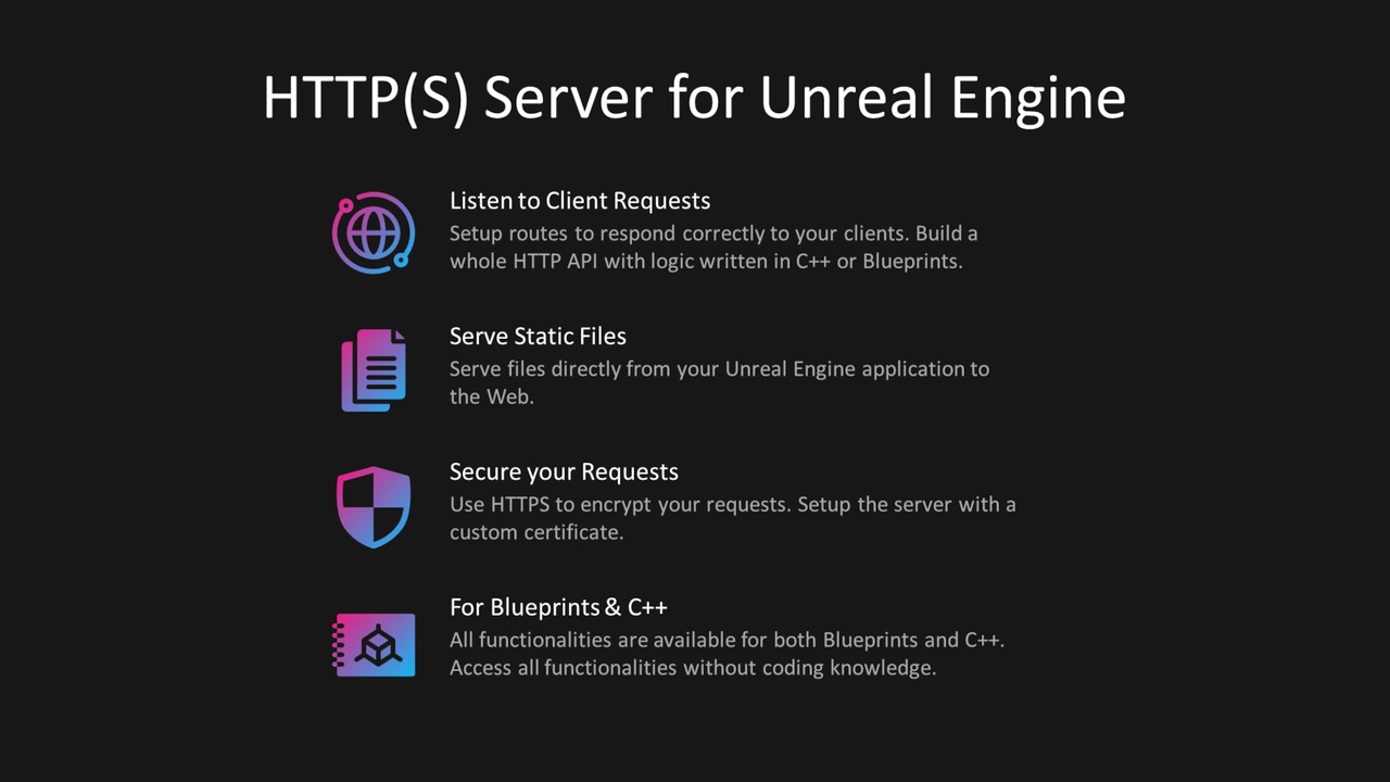 Media 1 for listing HTTP Server - A Web Server for Unreal Engine