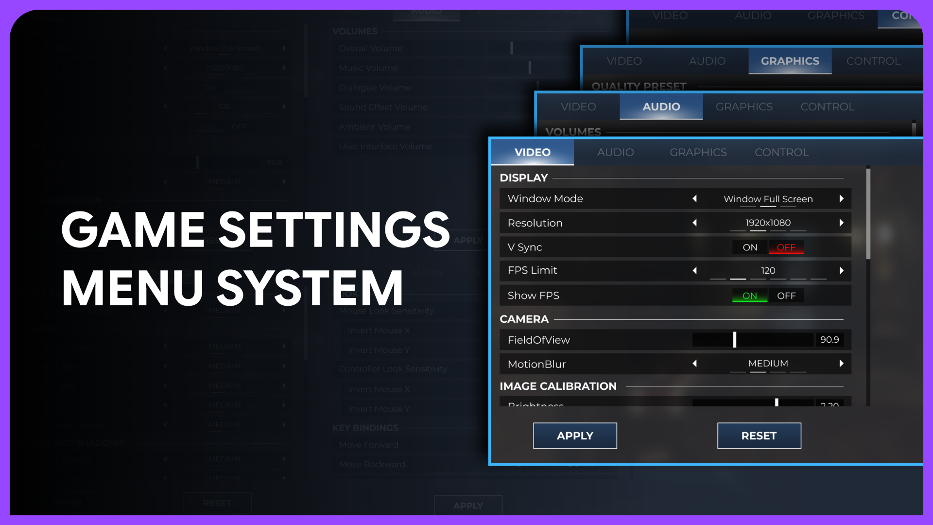 Game Settings Menu System | Fab