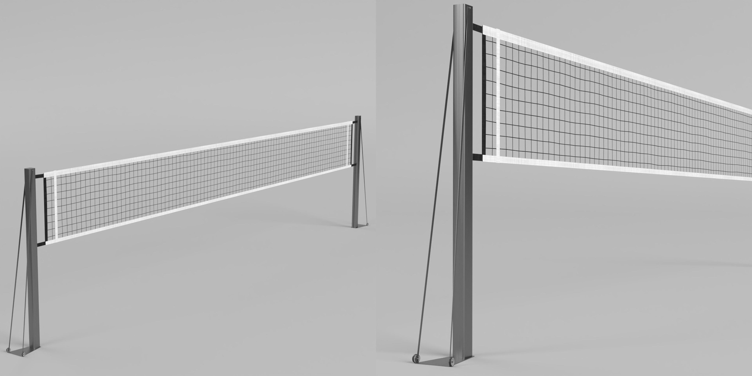 Media 1 for listing Portable Volleyball Net with Wheeled Posts