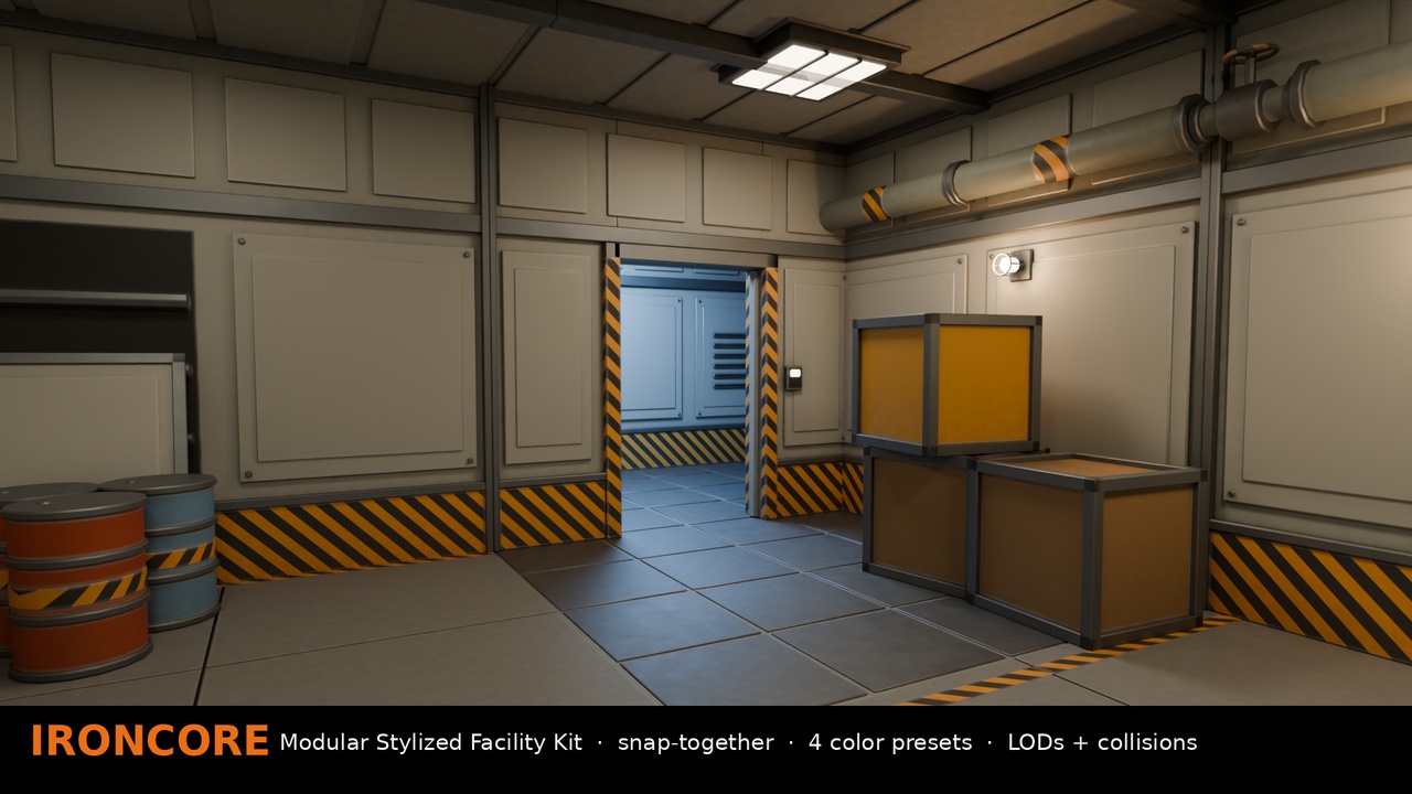 Media 1 for listing IRONCORE - Modular Stylized Facility Kit (Early Access)