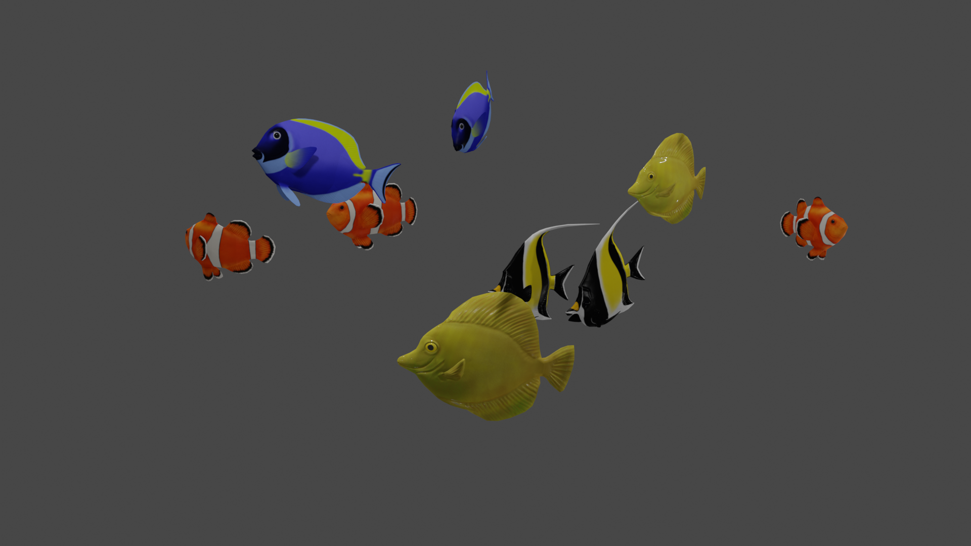 GROUP OF AQUARIUM FISH ANIMATED | Fab