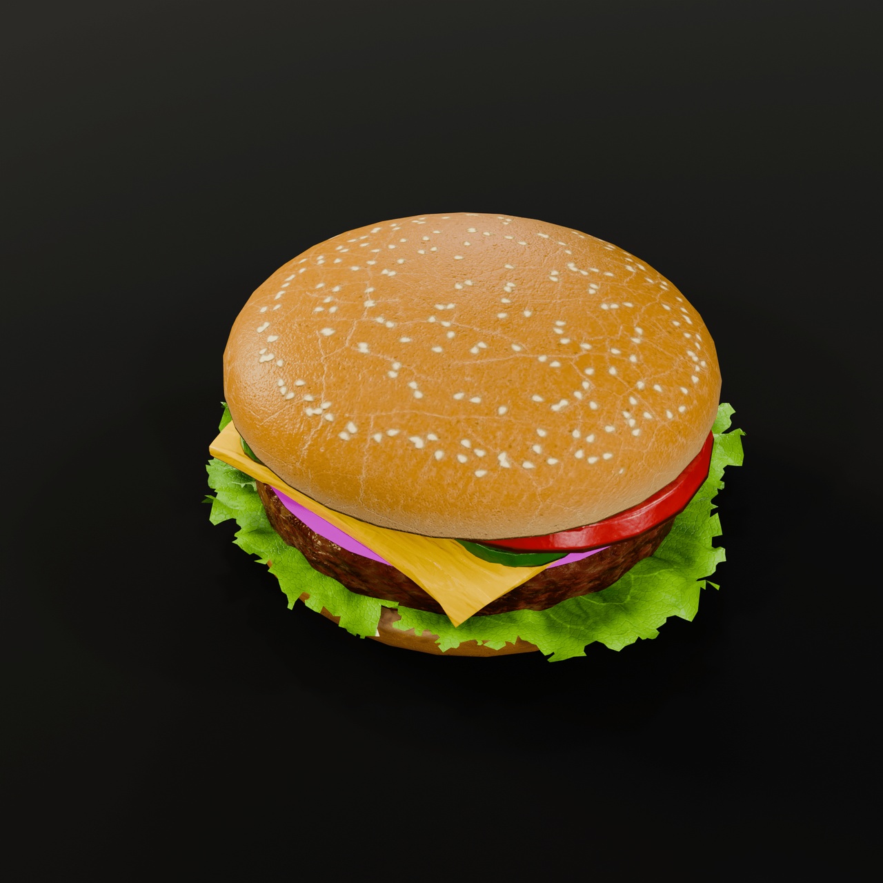 Low Poly Burger with Packaging – Game Ready 3D Model | Fab