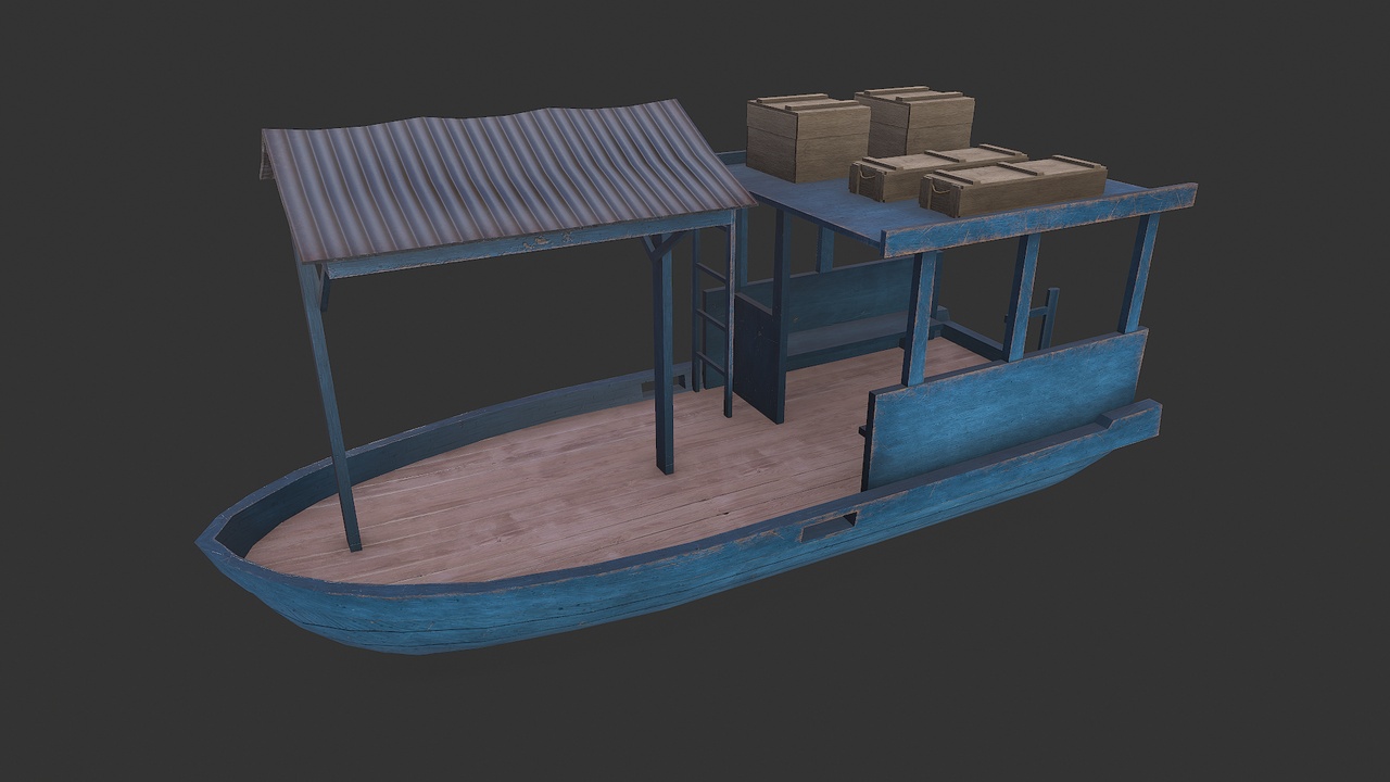 Media 1 for listing Wooden Boat 01 Low-poly PBR
