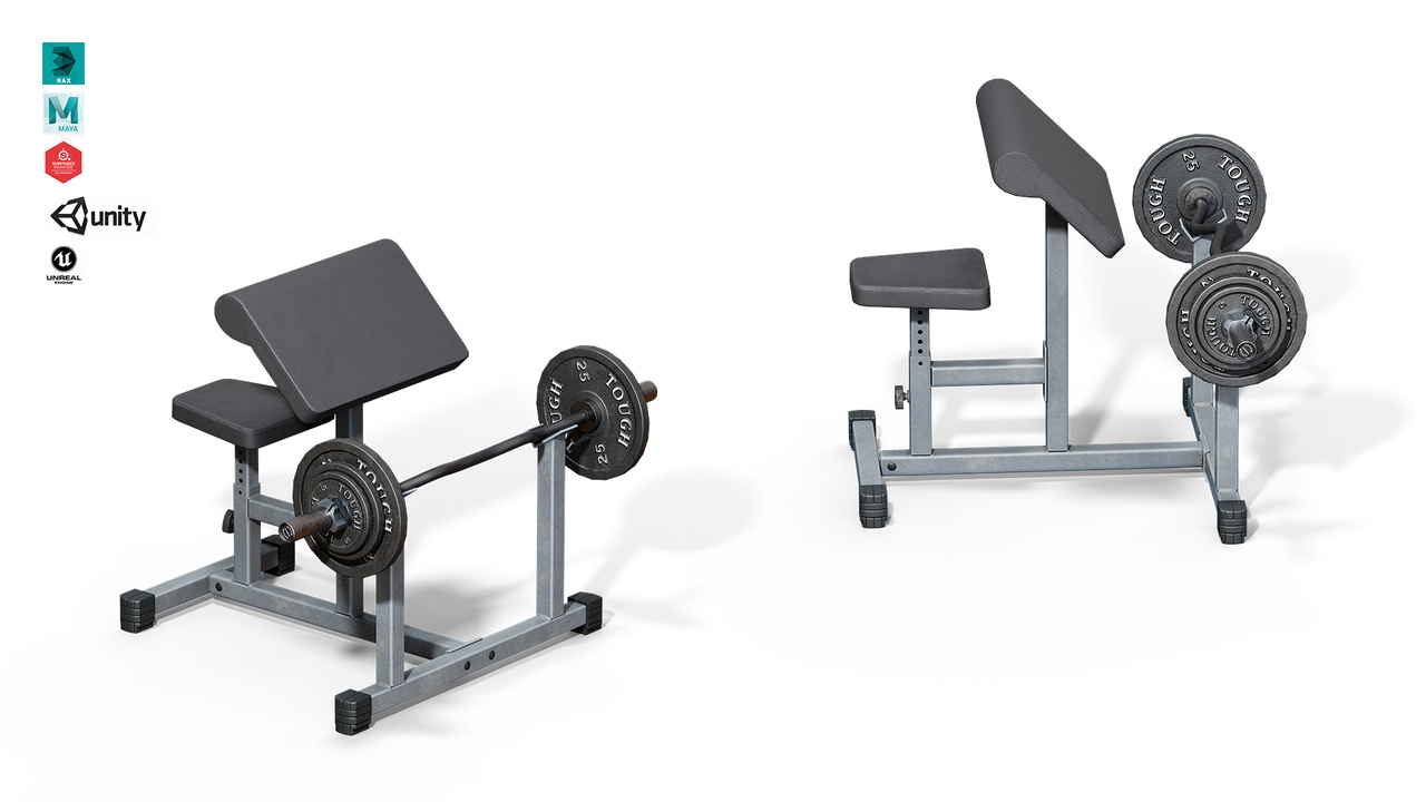 Media 1 for listing Preacher Curl Bench
