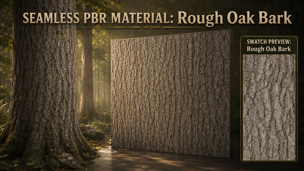 Media 1 for listing Tree Bark & Trunk Forest Wood Materials - 10 Seamless 4K PBR Textures UE5