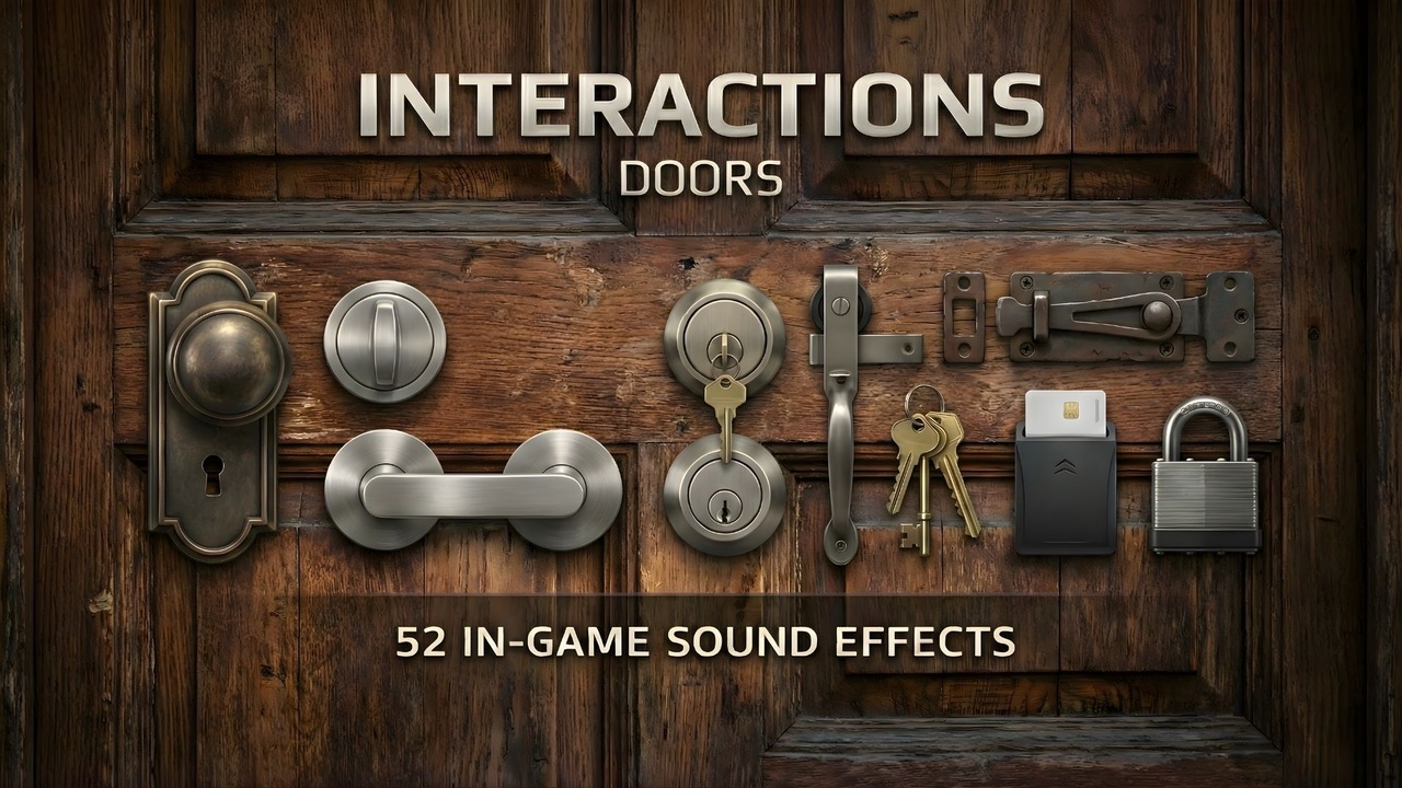 Media 1 for listing INTERACTIONS – Door Interactions SFX Pack
