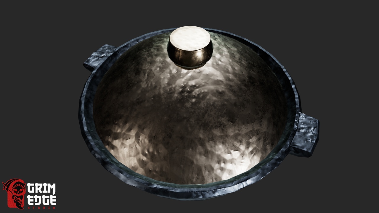 Media 1 for listing Medieval Food Stall Cooking Pot 03