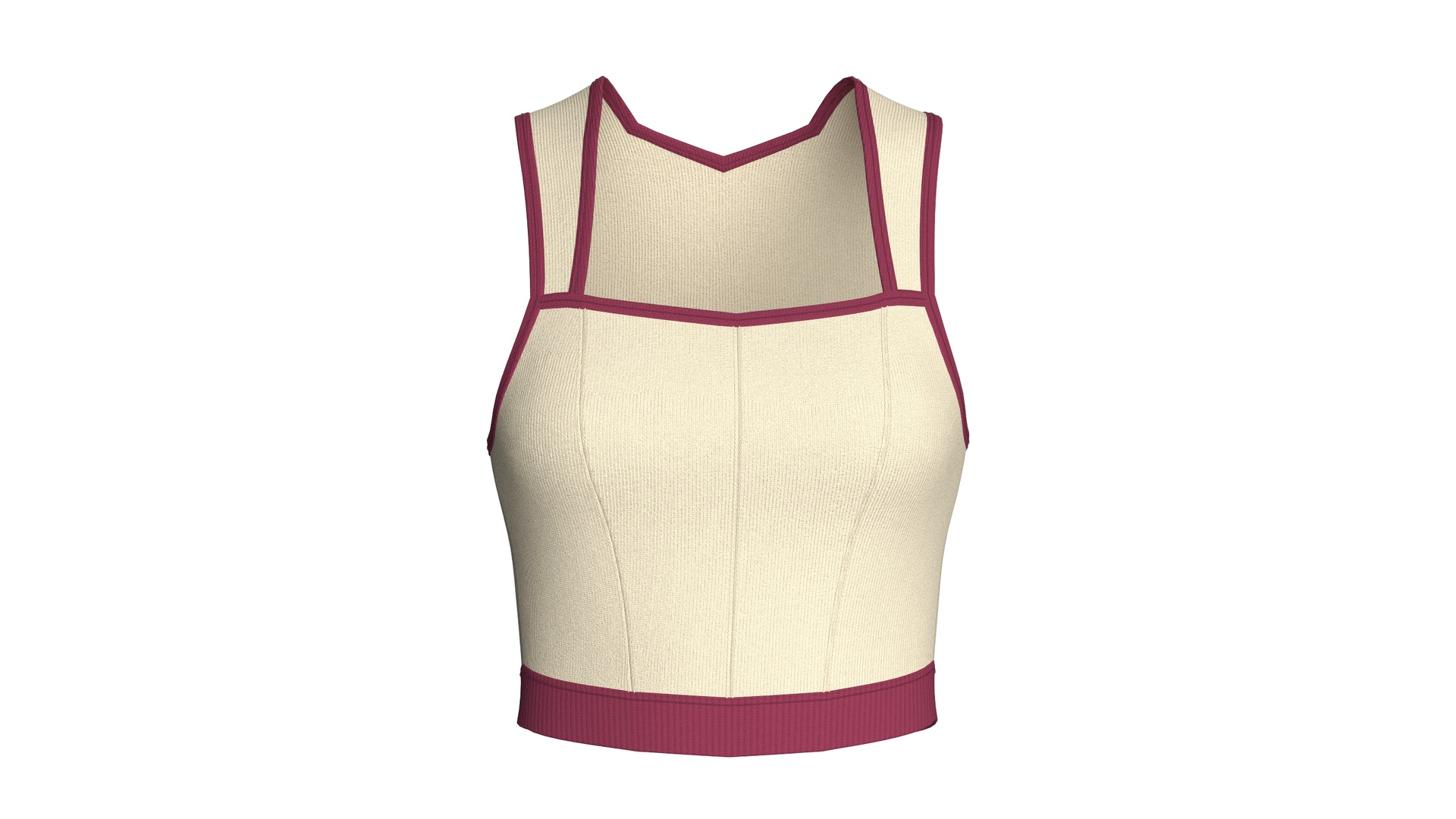 Media 1 for listing Girls Sleeveless Ribbed Crop Top | High Poly