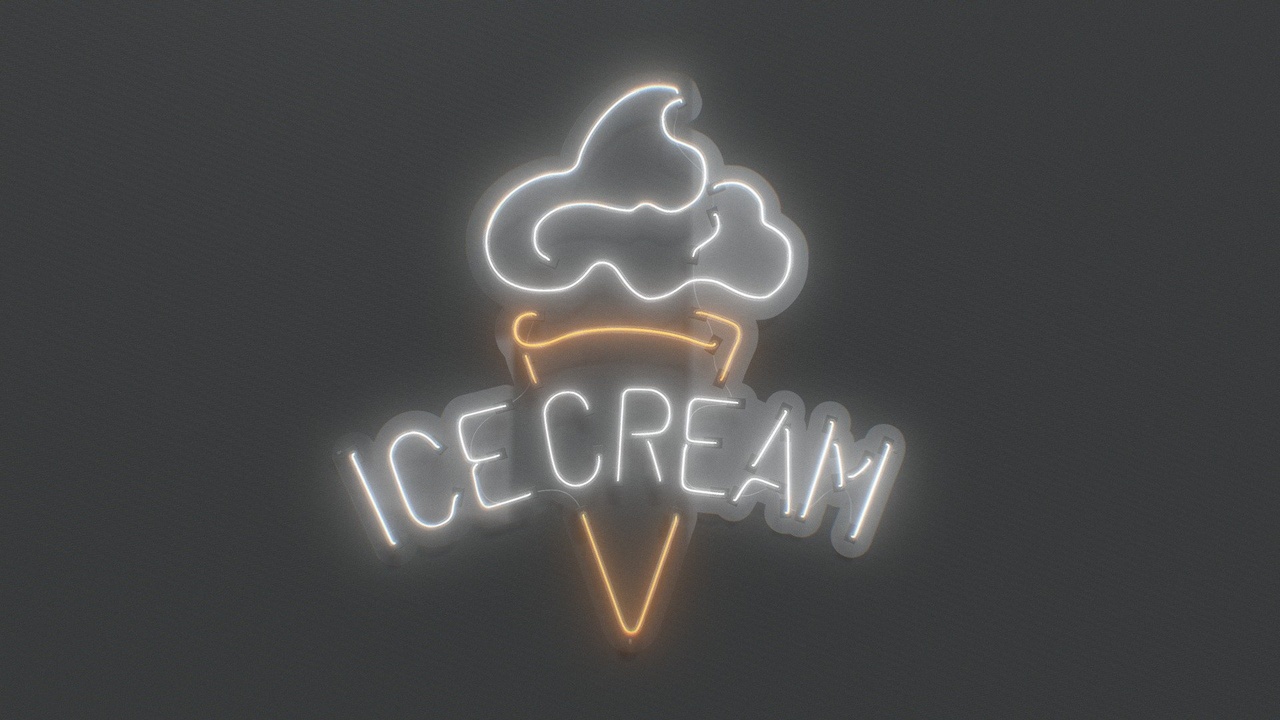 Media 1 for listing Ice Cream 2 - Neon Sign