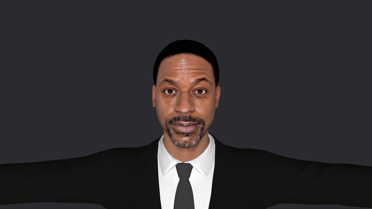 Media 1 for listing Sterling K Brown Hyper Realistic Full Body Fully Rigged 3D Character