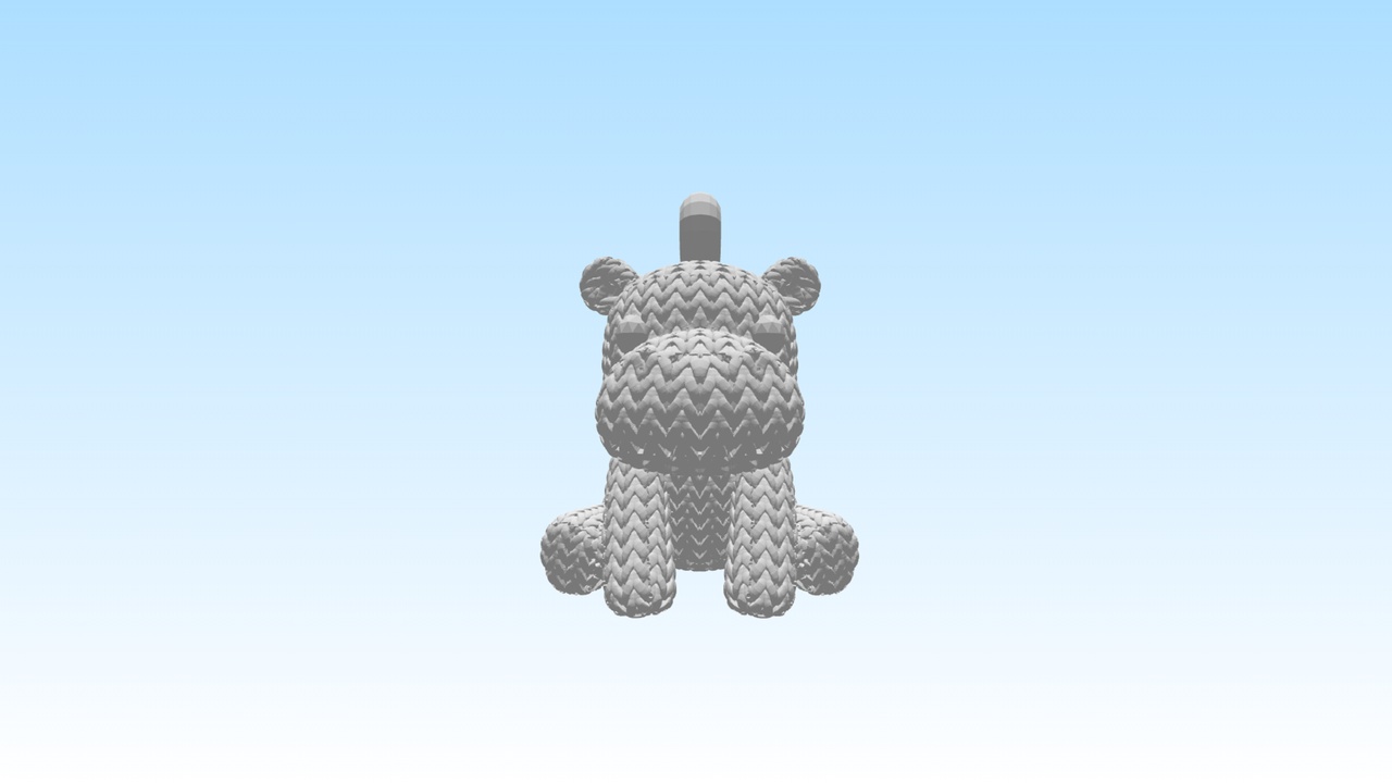 Media 1 for listing hippopotamus keychain