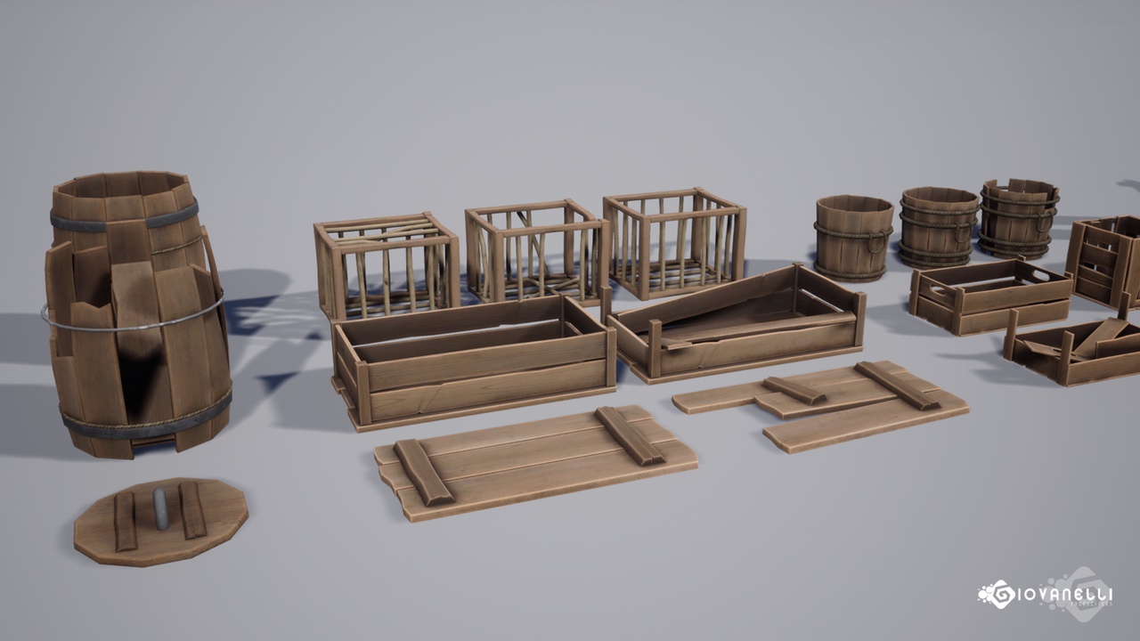 Media 1 for listing Wooden Props Pack 01