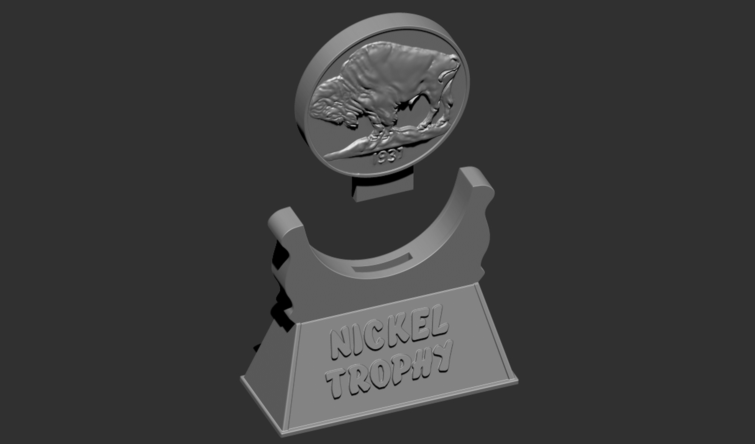 Media 1 for listing Nickel Trophy 3D Print Ready Model