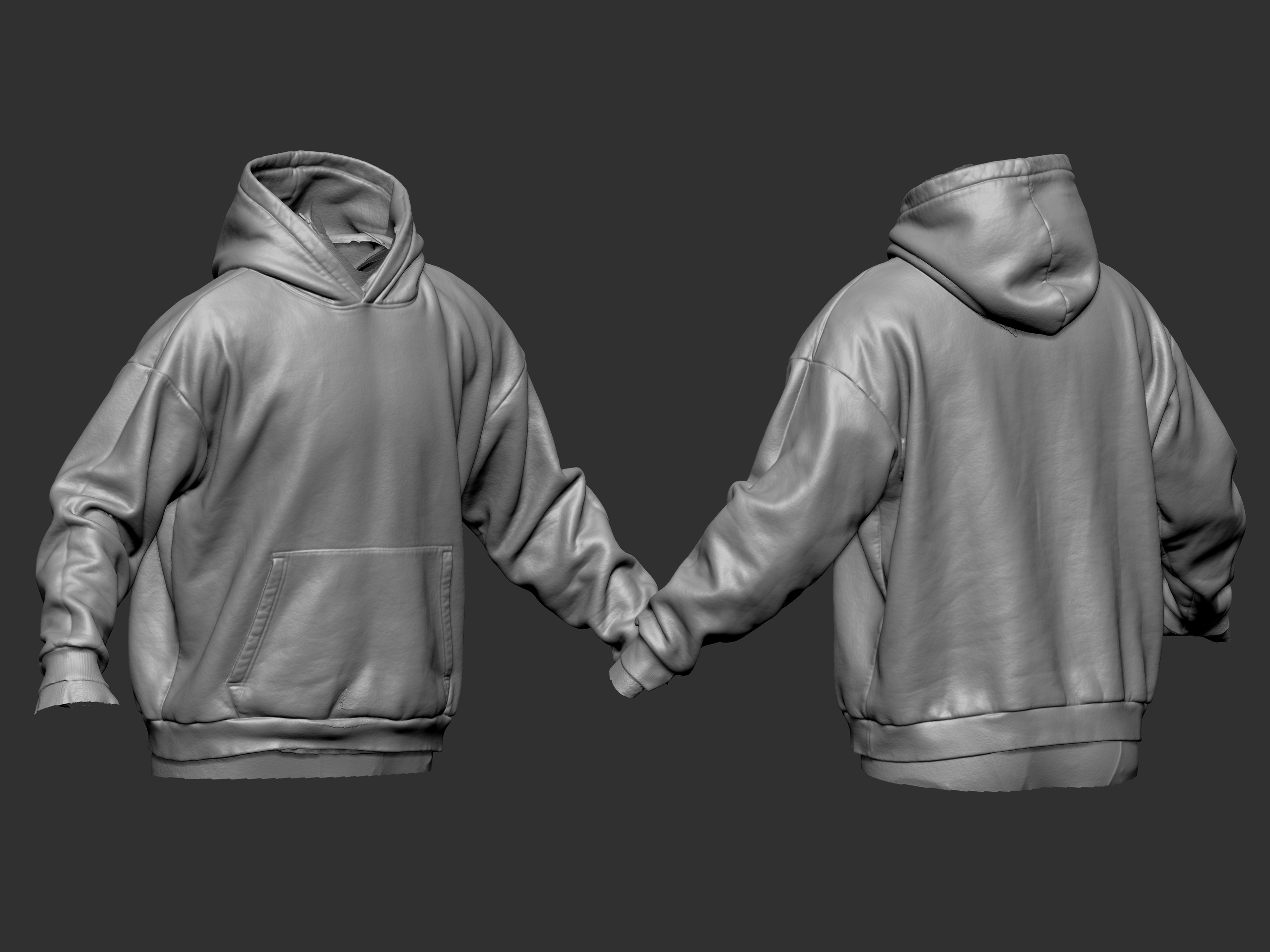 Media 1 for listing RAW SCAN: Oversized Hoodie