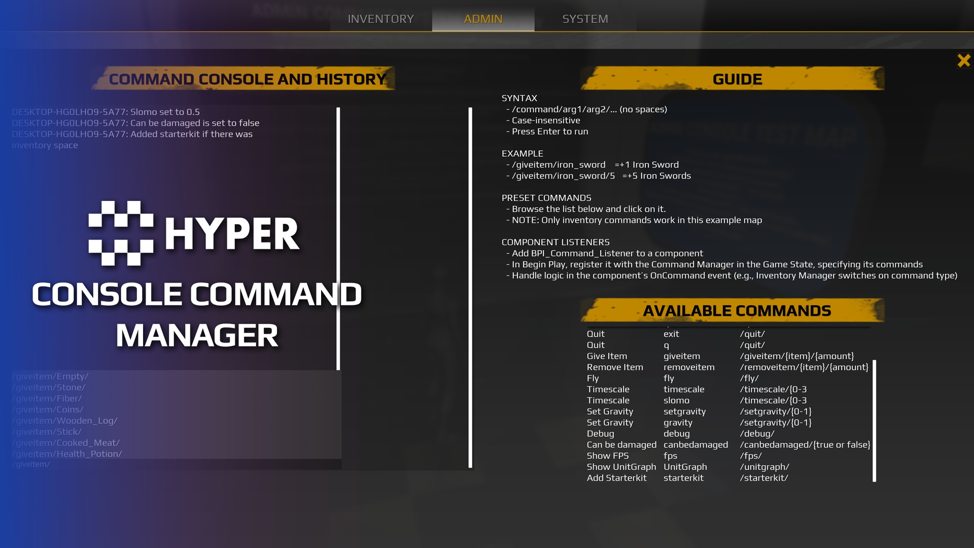 Media 1 for listing Hyper Console Command Manager v3