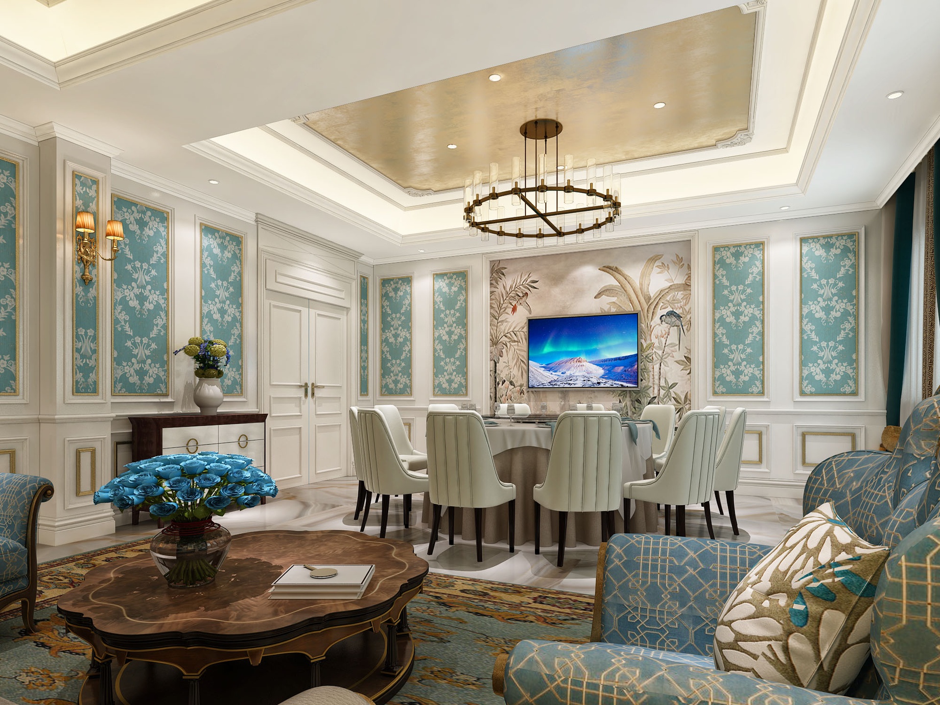 Media 1 for listing Luxury French Dining Room | 12-Seater Hotel Banquet Hall