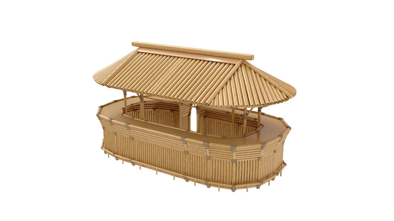 Media 1 for listing big Wooden Bamboo tiki bar furniture