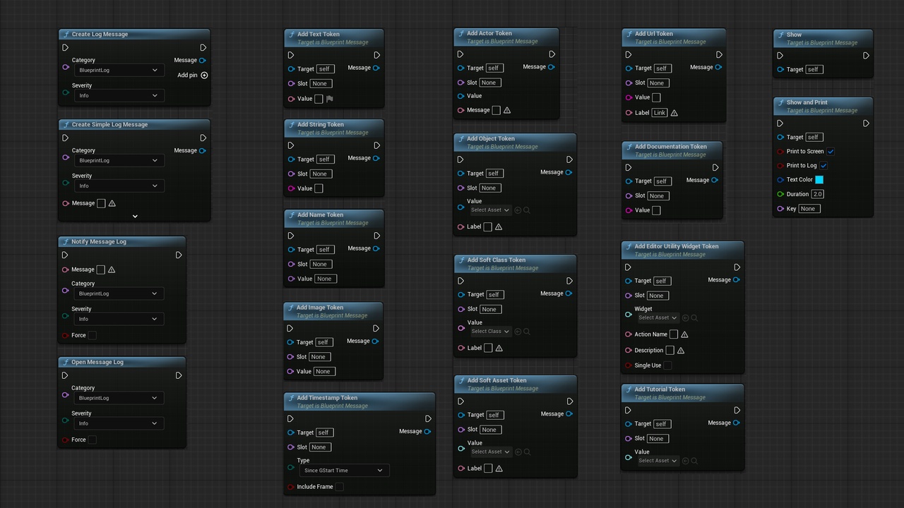 Media 1 for listing Message Log for Blueprints