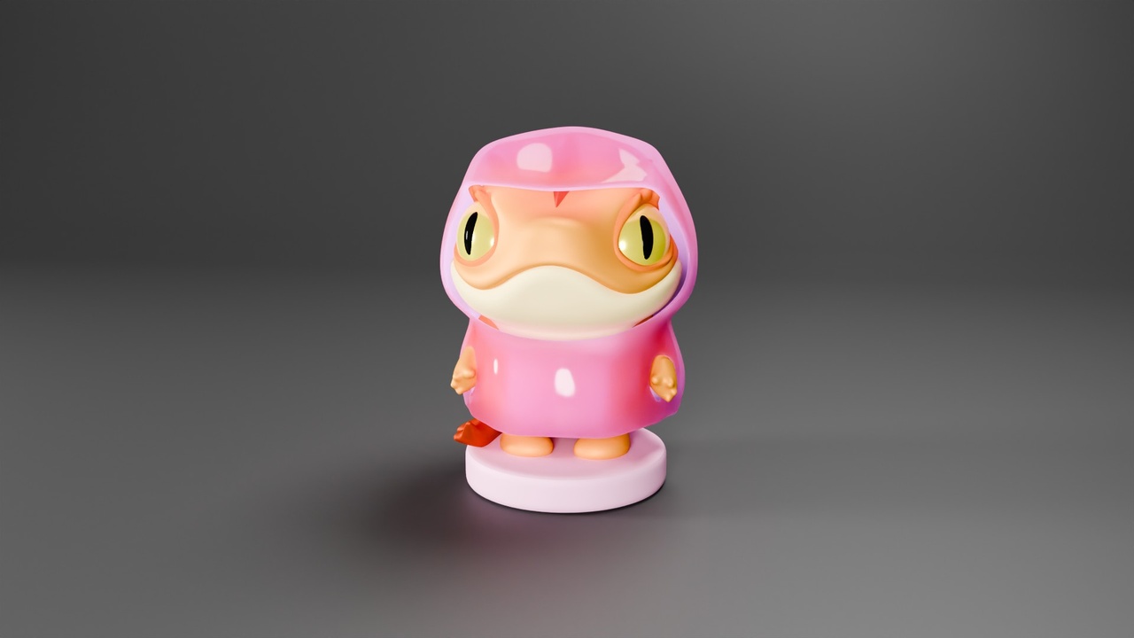Media 1 for listing Gecko in a raincoat