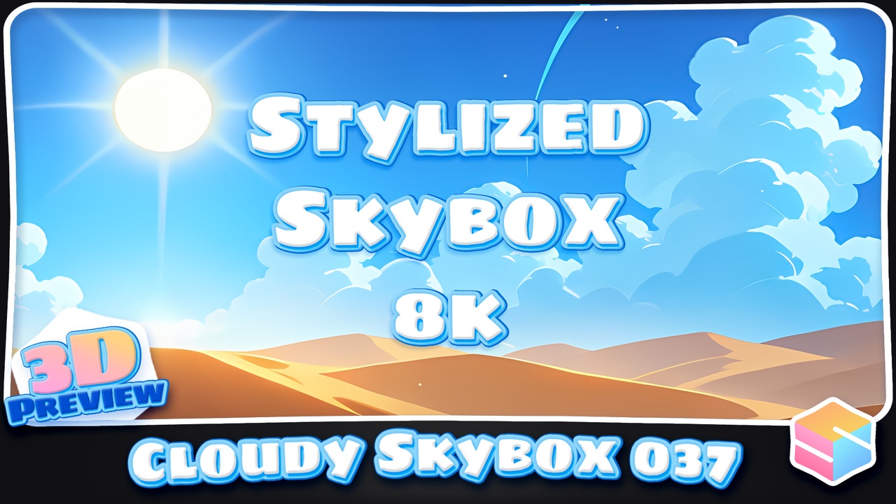 Media 1 for listing 8k Stylized Cloudy Skybox 037