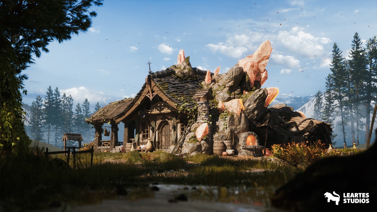 Media 1 for listing Crystals and Crafting Environment ( House Crafting Medieval Medieval 3D Old 3D )
