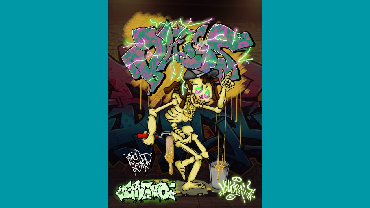 Media 1 for listing Cyberpunk graffiti 03