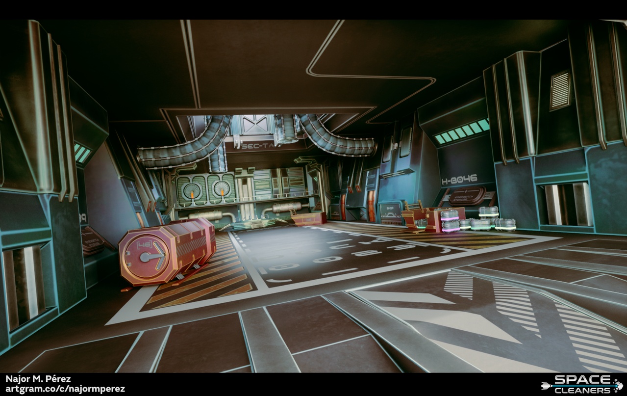 Media 1 for listing Space Cleaners – Sci-Fi Hangar Environment