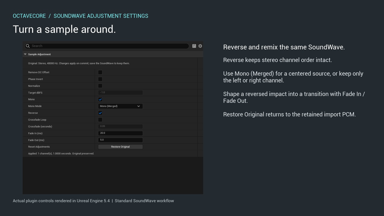 Media 1 for listing SoundWave Adjustment Settings - Editor Plugin