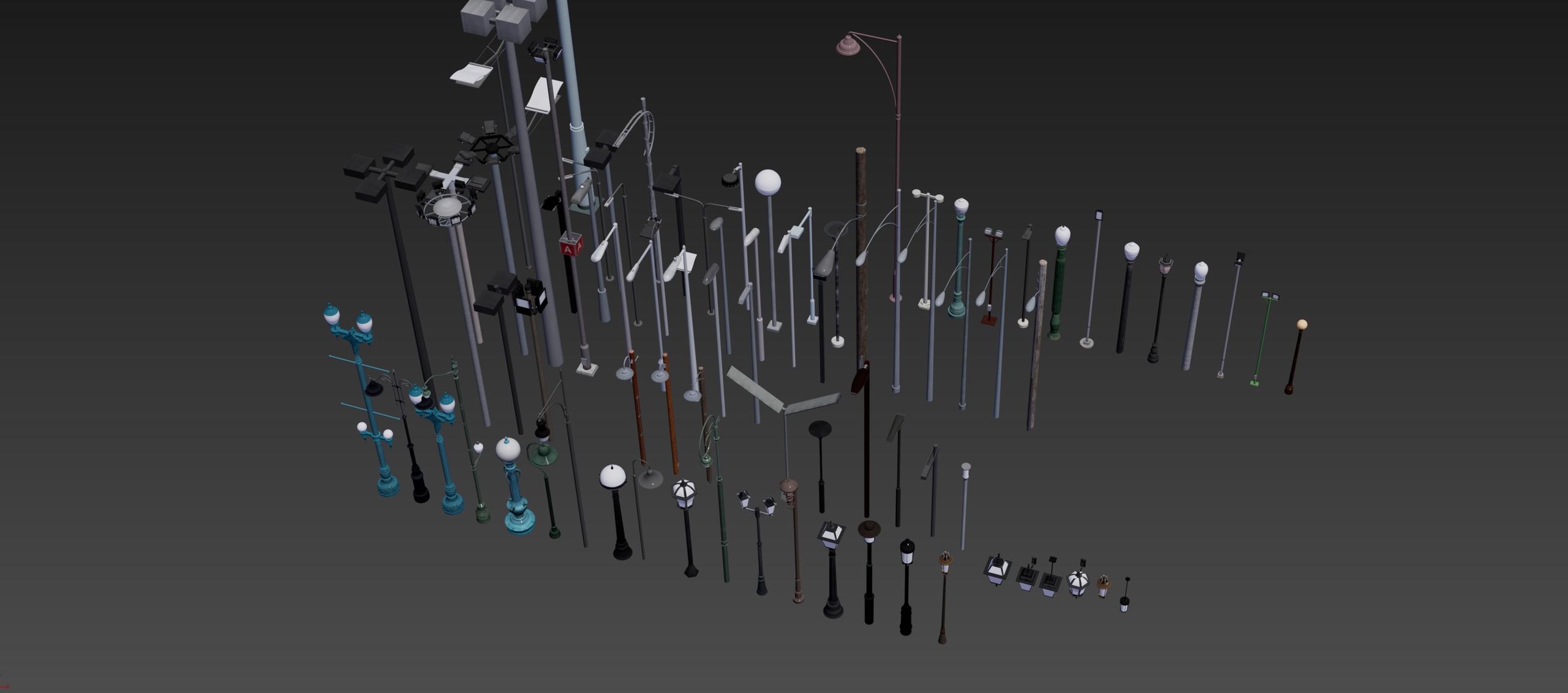 Media 1 for listing street lamps set - 90 items