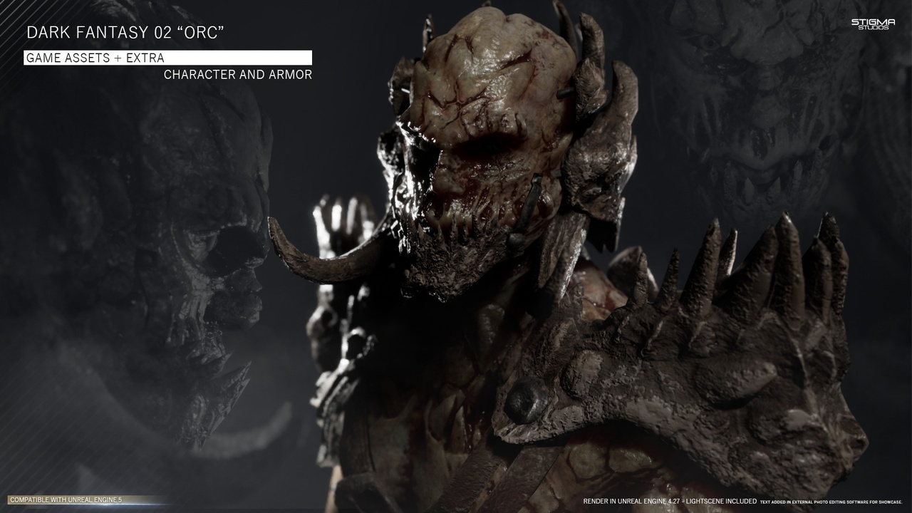 Media 1 for listing Dark Fantasy 02 "Orc" - Game Assets + Extra | STIGMA STUDIOS