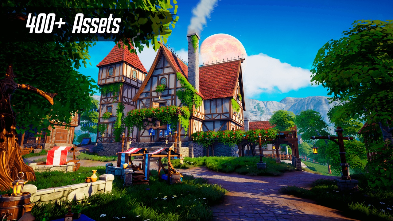 商品 Stylized Village - Modular Stylized Fantasy Village Environment 的媒体 1