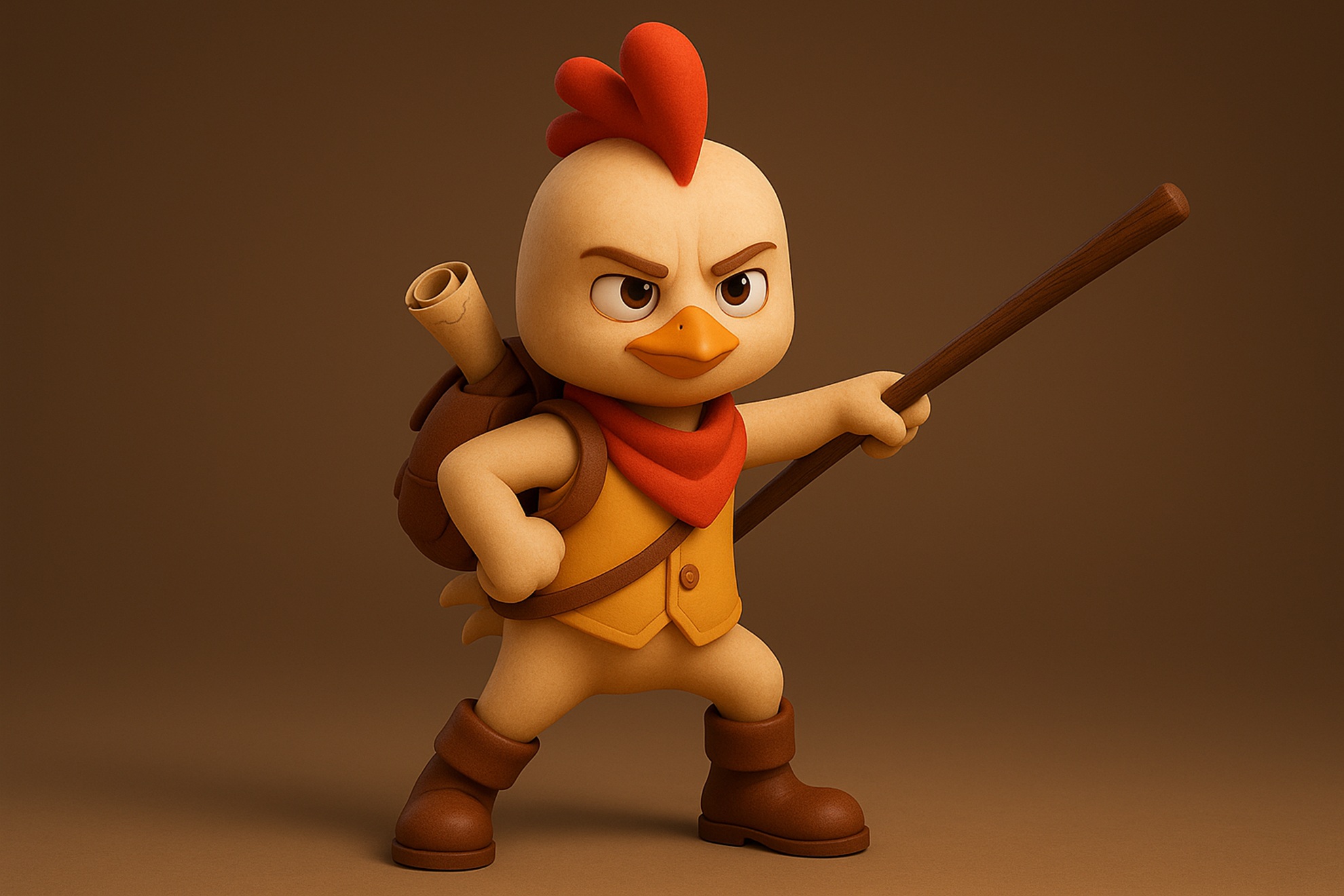 Chicken Adventurer – 3D Character Model (No Rig / No Animation) | Fab