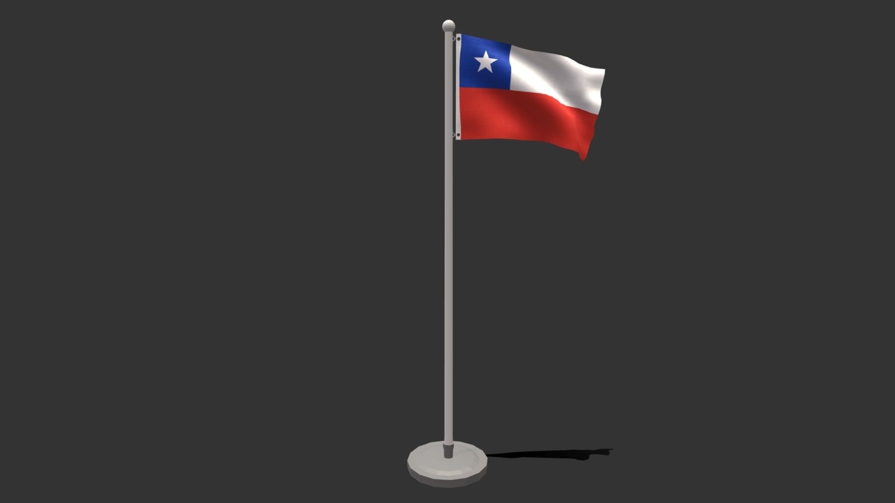 Media 1 for listing Low Poly Seamless Animated Chile Flag