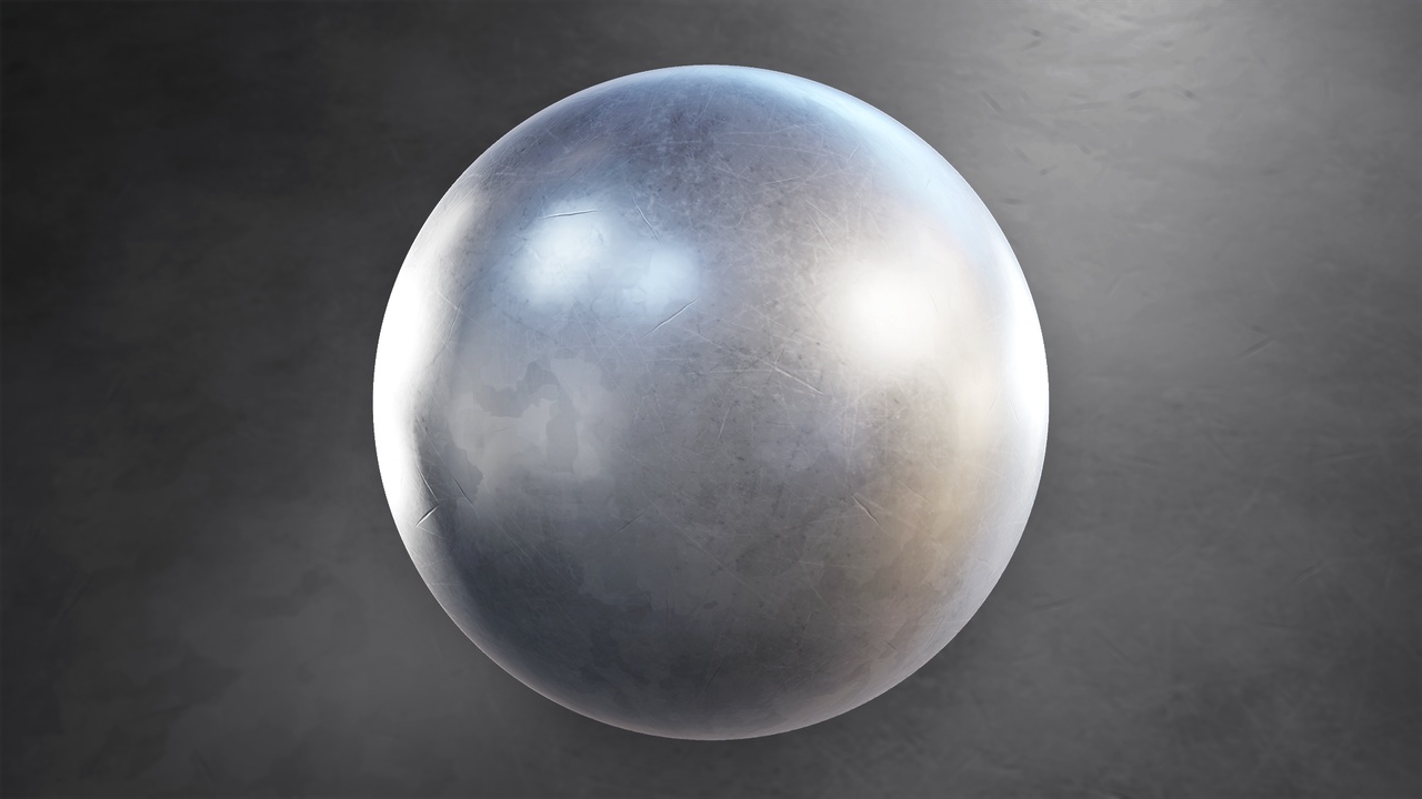 Media 1 for listing Stylized Scratched Metal 01A - Material