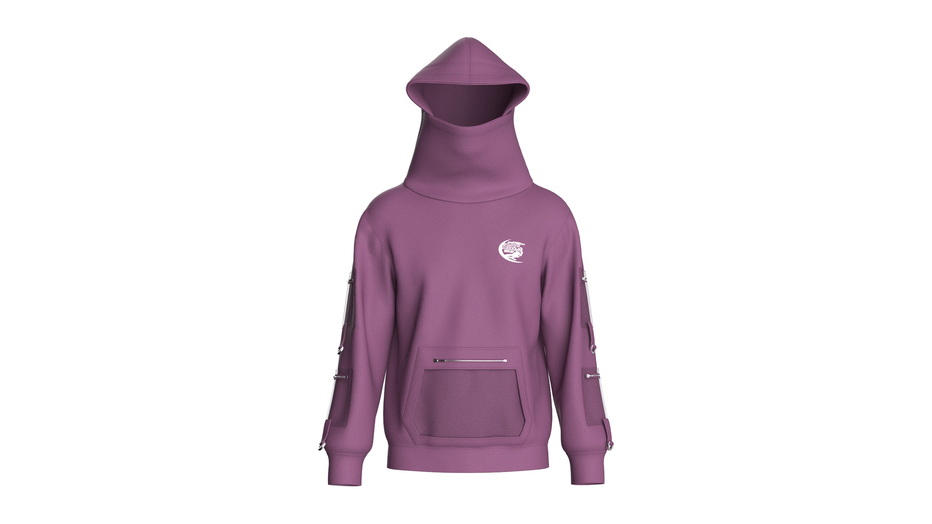 Media 1 for listing Men High - Neck Cowl Hooded Sweatshirt | High Poly