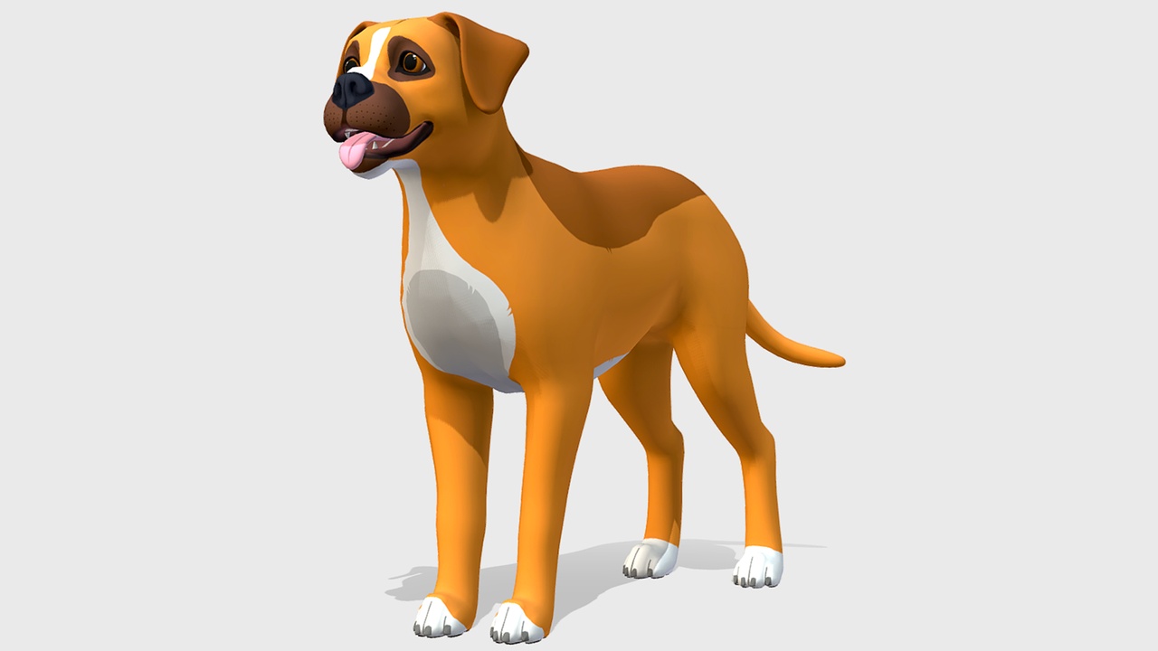 Cartoon Dog - Boxer 제품 등록을 위한 미디어 1개